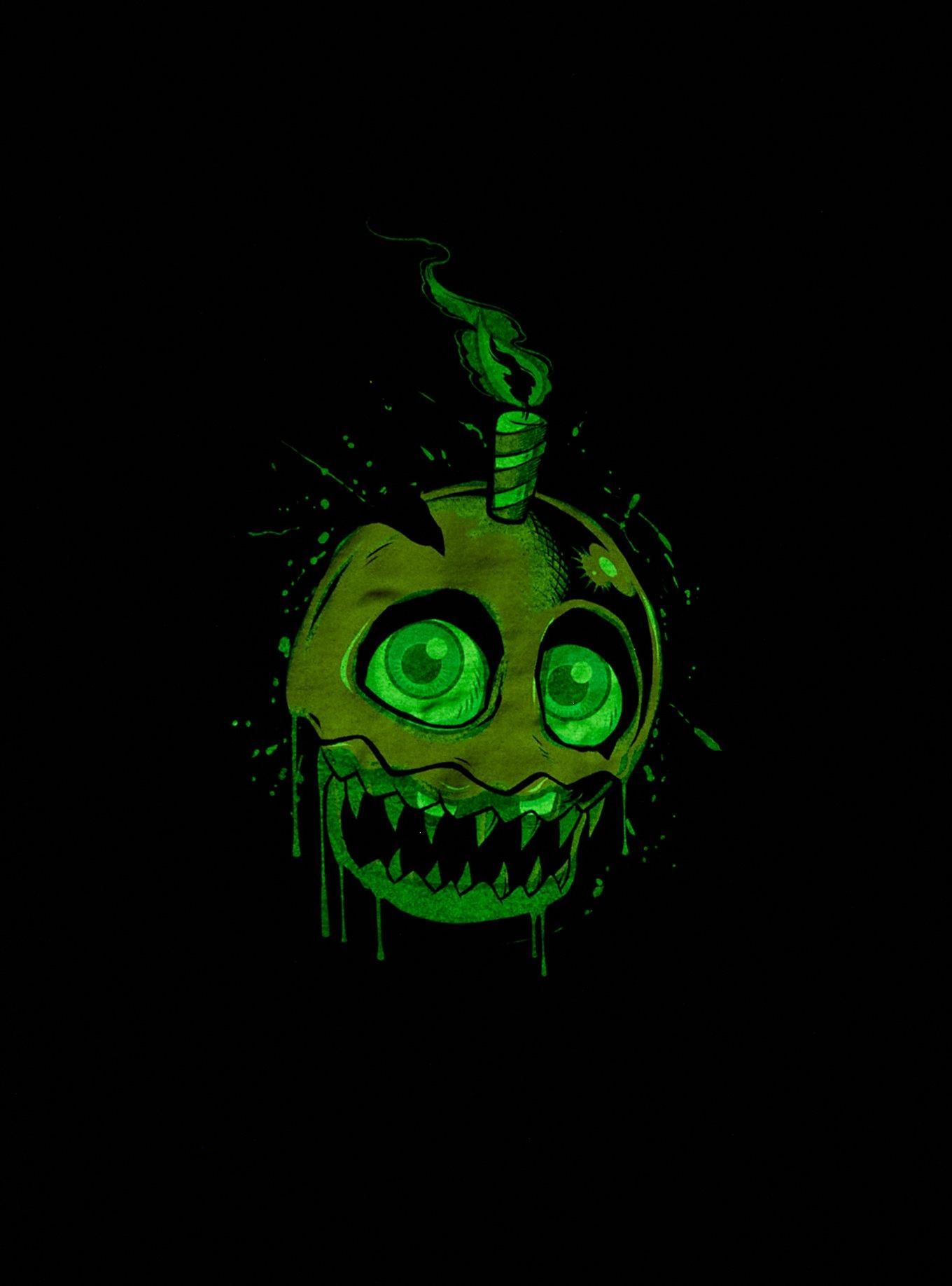 Five Nights At Freddy's Carl The Cupcake Glow-In-The-Dark Boyfriend Fit Girls T-Shirt, MULTI, alternate