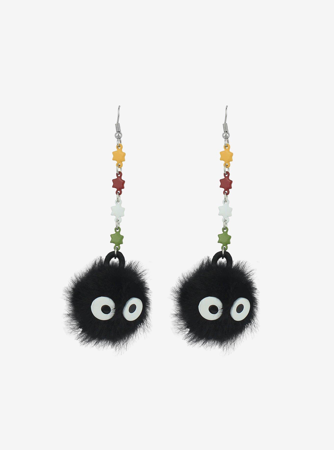 Studio Ghibli Spirited Away Soot Sprites Plush Drop Earrings, , alternate