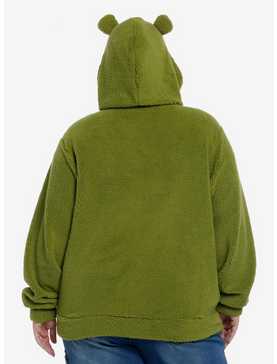 Thorn & Fable Frog Sherpa Girls Hoodie Plus Size, , hi-res