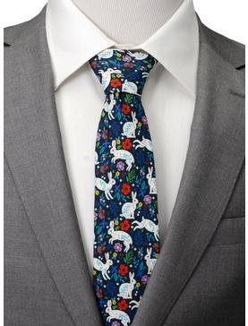 Floral Rabbit Men's Tie, , hi-res