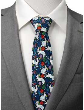 Floral Rabbit Men's Tie, , hi-res