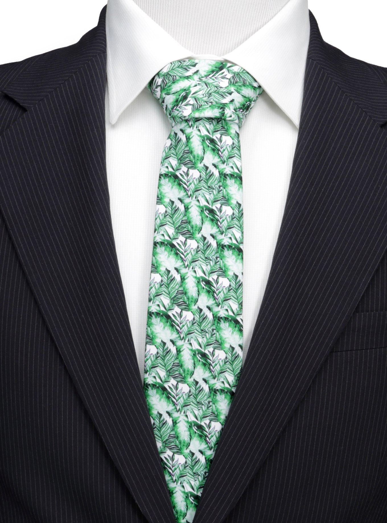 Palm Leaf Men's Tie, , alternate