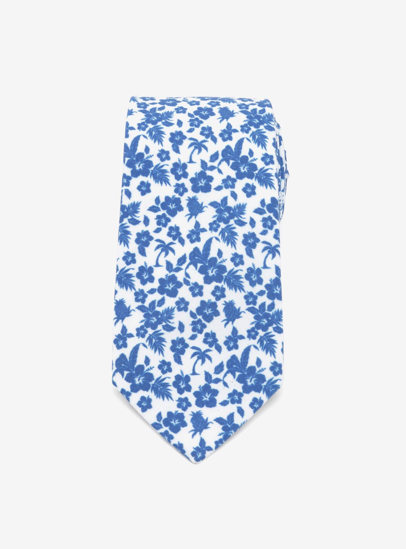 Tropical Blue Men's Tie, , alternate