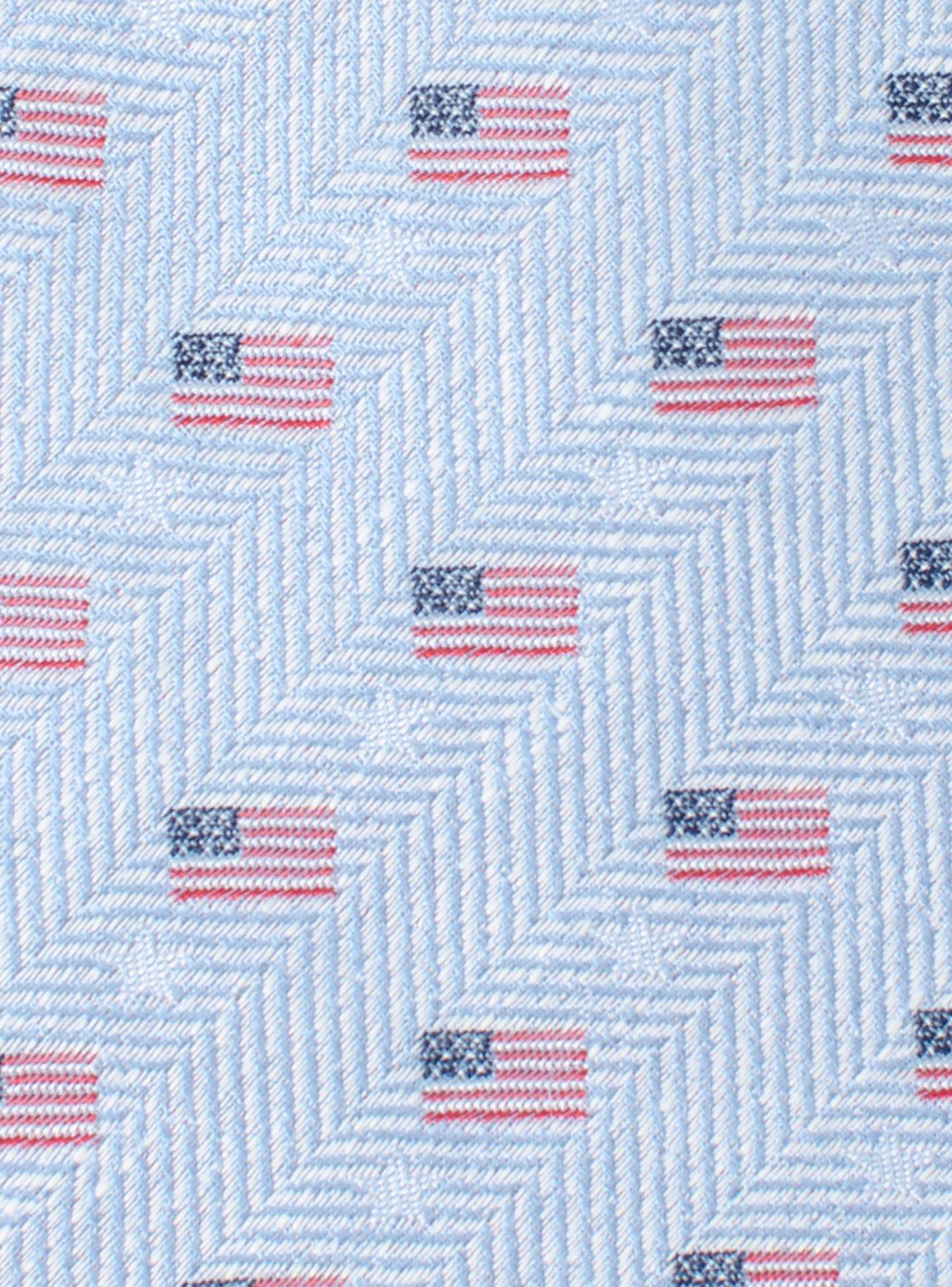 American Flag Blue Men's Tie, , alternate