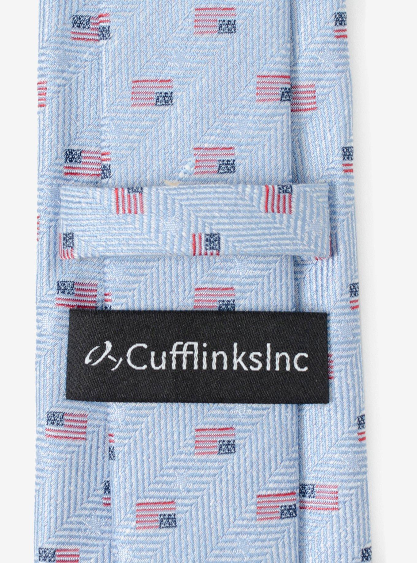 American Flag Blue Men's Tie, , alternate