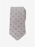 American Flag Grey Men's Tie, , alternate