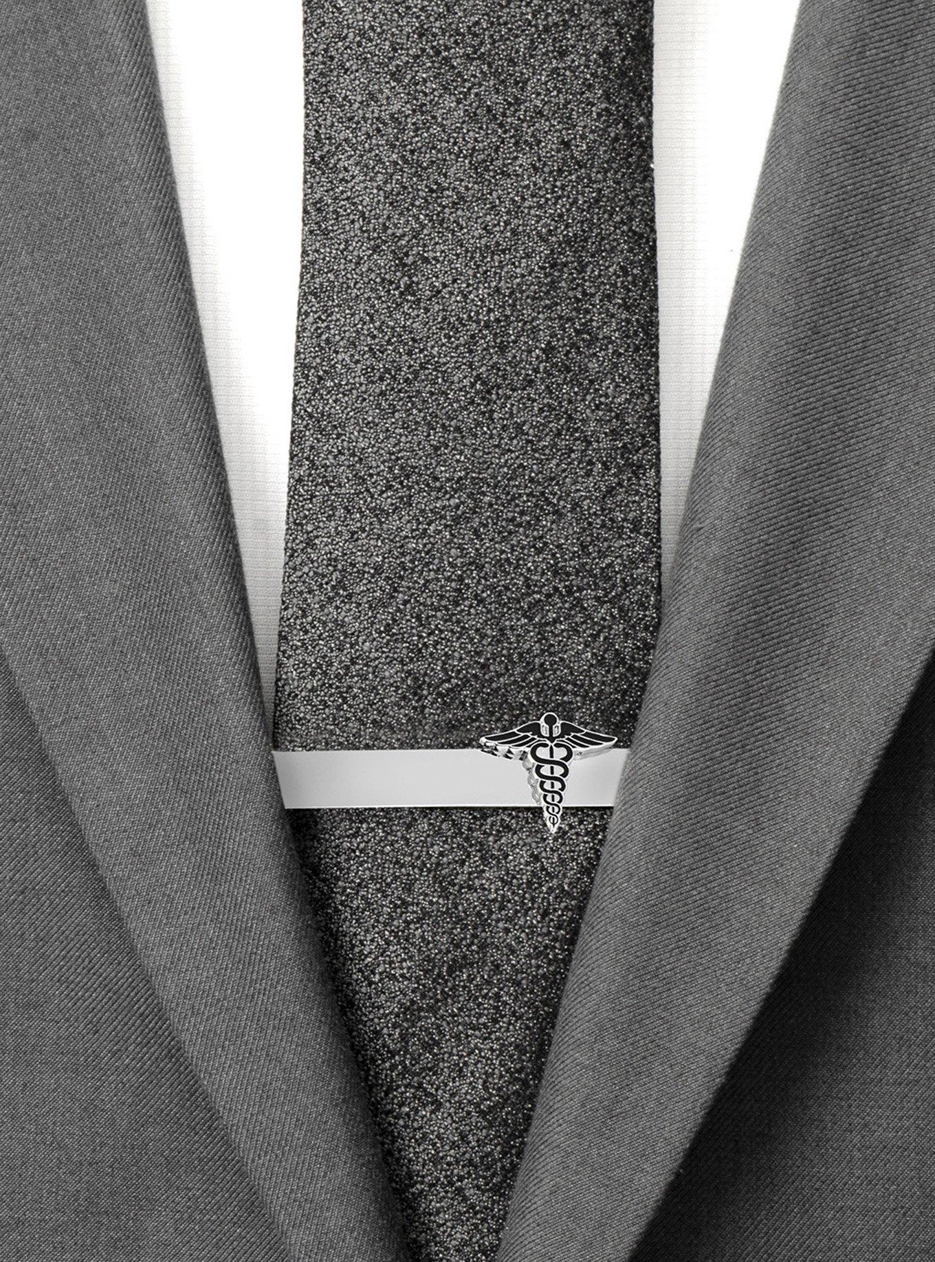 Medical Caduceus Tie Bar, , alternate