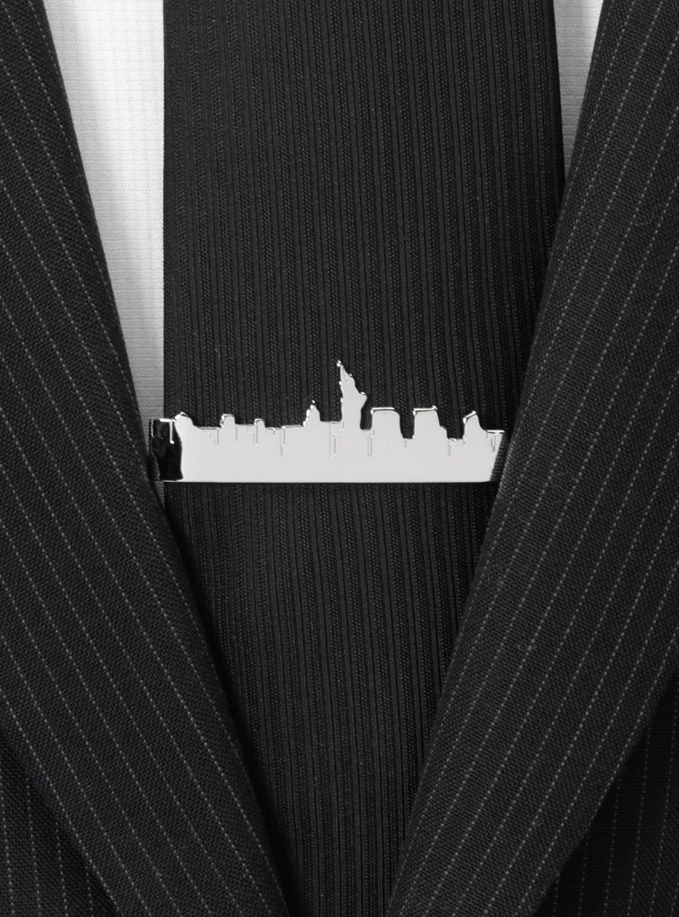 New York Skyline Tie Bar, , alternate