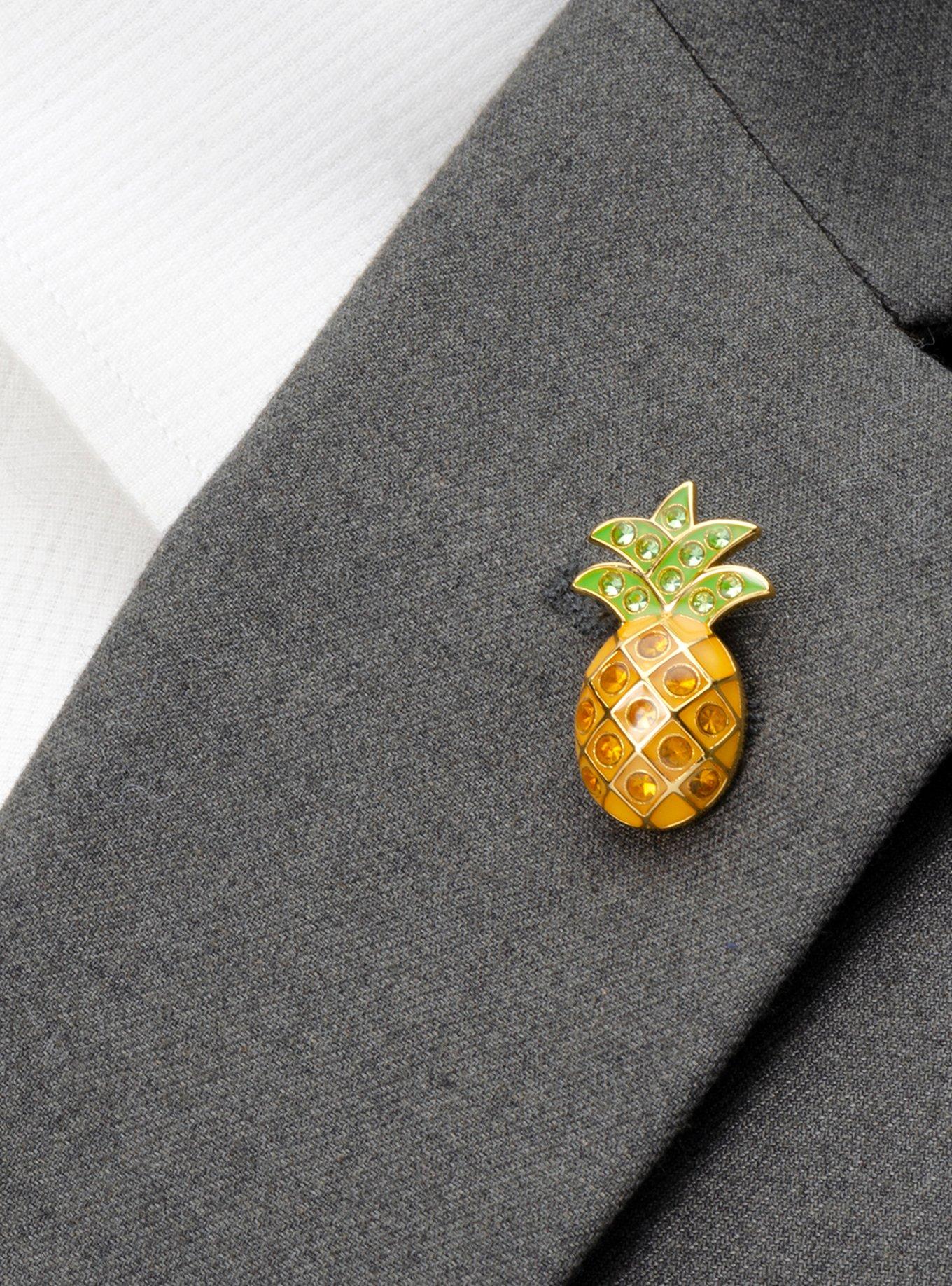 Pineapple Lapel Pin, , hi-res