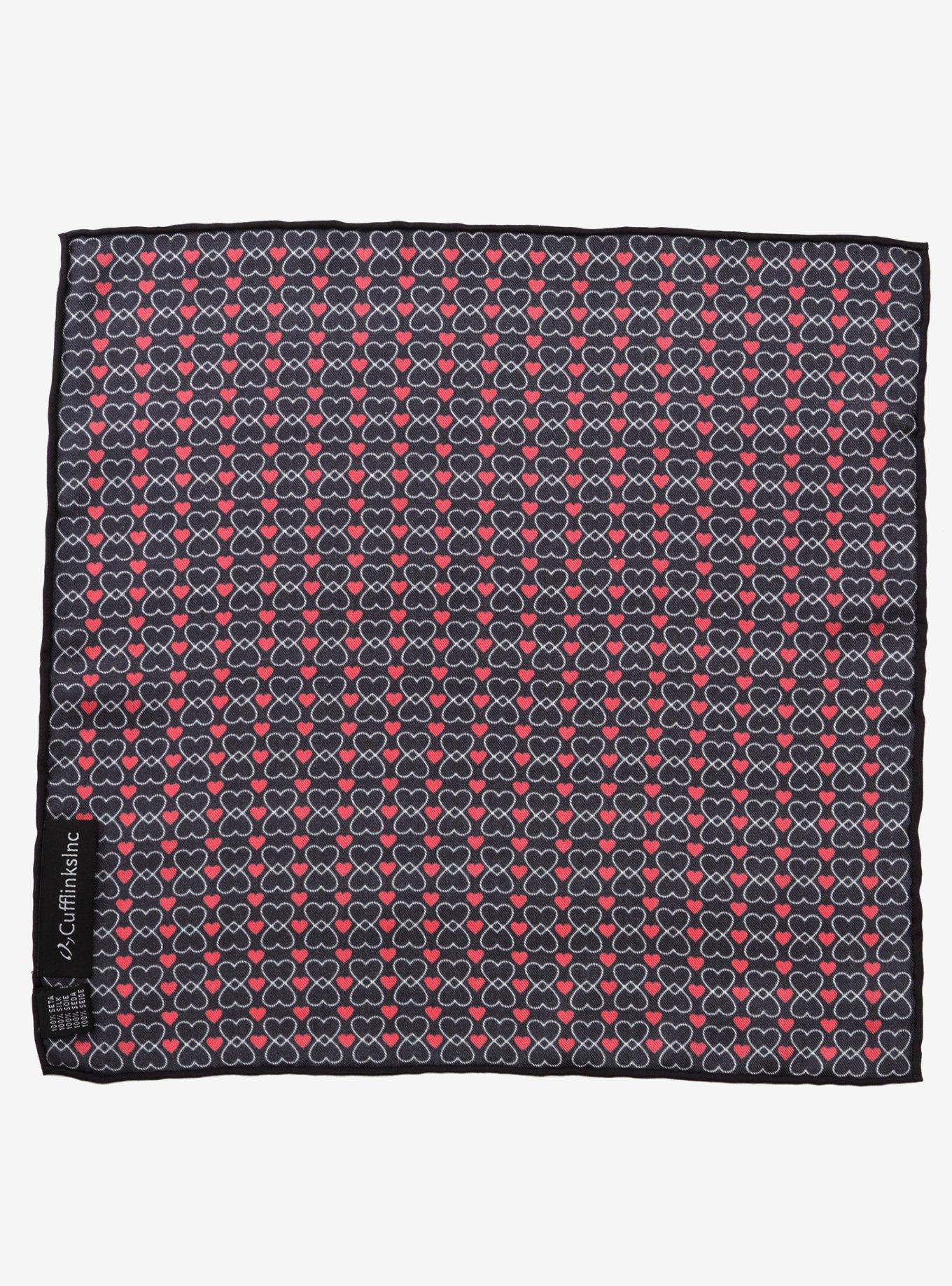 Intertwined Hearts Pocket Square, , alternate