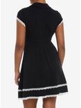 Sweet Society Black & White Lace Bib Babydoll Dress, , alternate