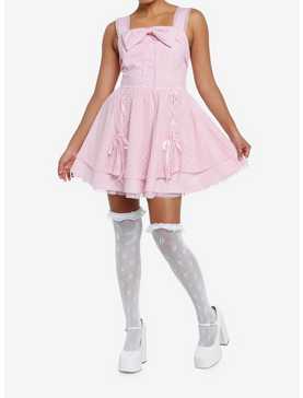 Sweet Society Pink Hearts Lace & Bows Dress, , hi-res