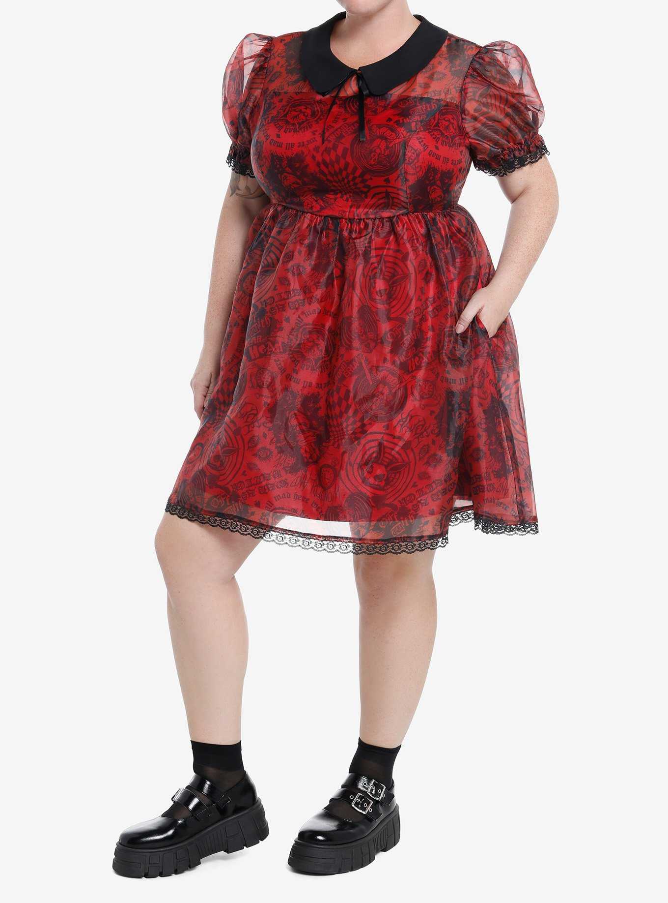 Social Collision Through The Looking Glass Organza Dress Plus Size, , hi-res