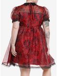 Social Collision Through The Looking Glass Organza Dress Plus Size, RED, alternate