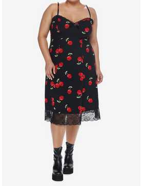 Social Collision Cherry Skull Slip Dress Plus Size, , hi-res