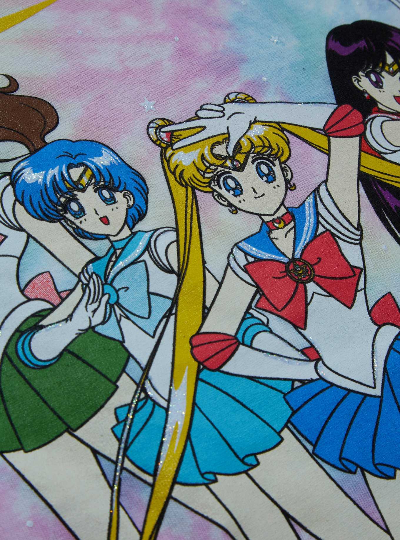 Sailor Moon Inner Scouts Glitter Tie-Dye Boyfriend Fit Girls T-Shirt, , hi-res