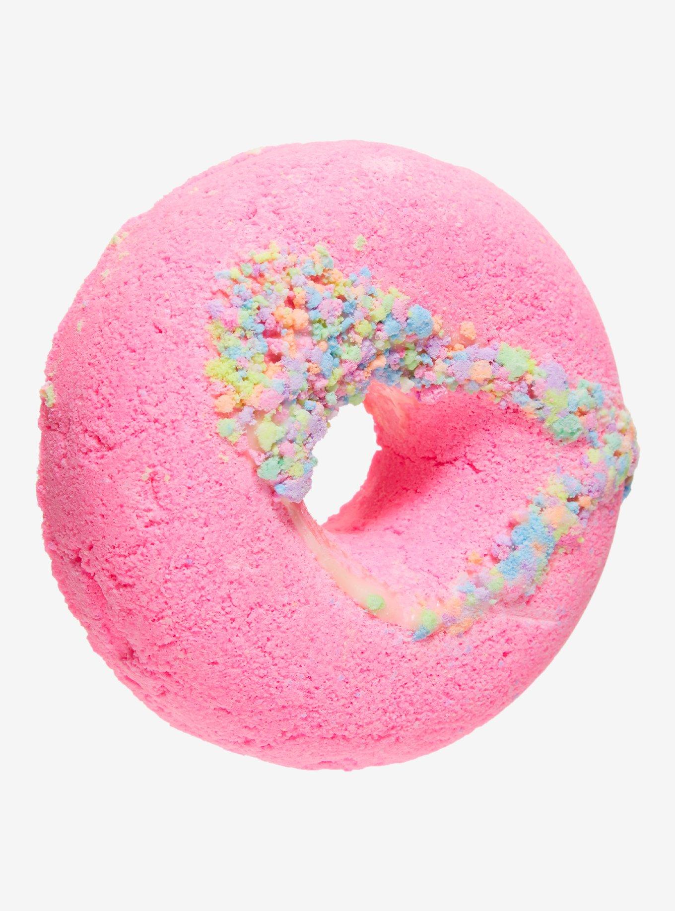 Pink Donut Bath Bomb With Smile Face Sticker, , alternate