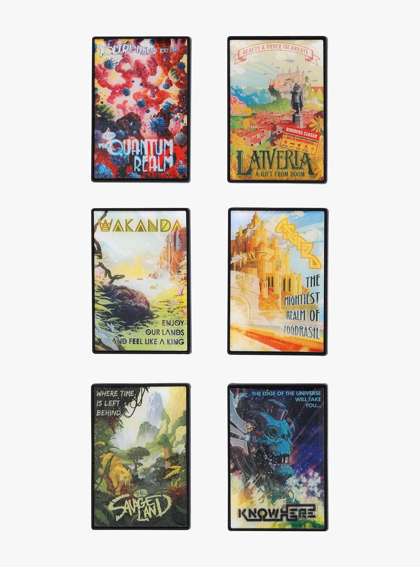 Marvel Hero Lands Poster Blind Box Enamel Pin, , hi-res