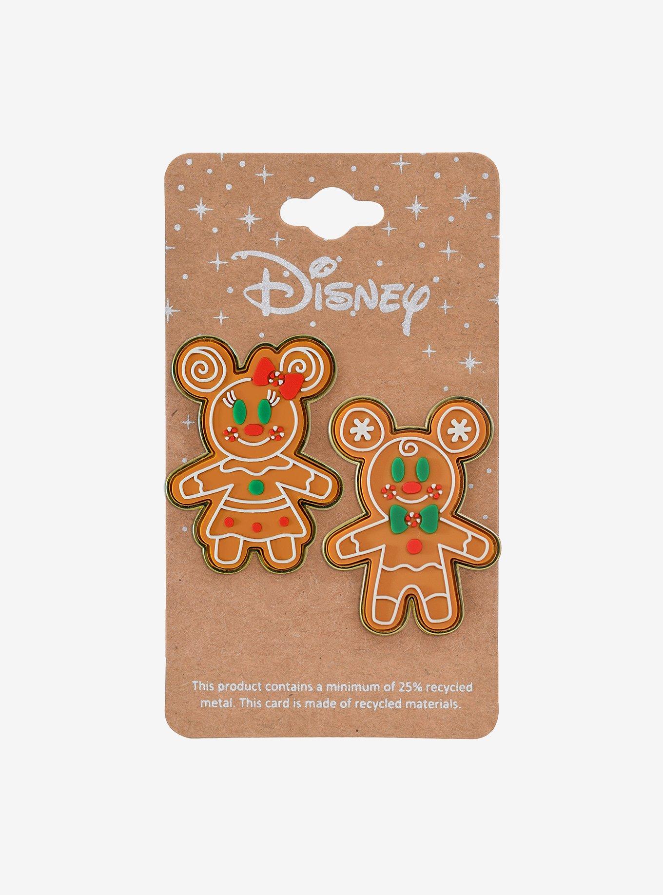 Disney Mickey & Minnie Mouse Gingerbread Pin Set - BoxLunch Exclusive, , alternate