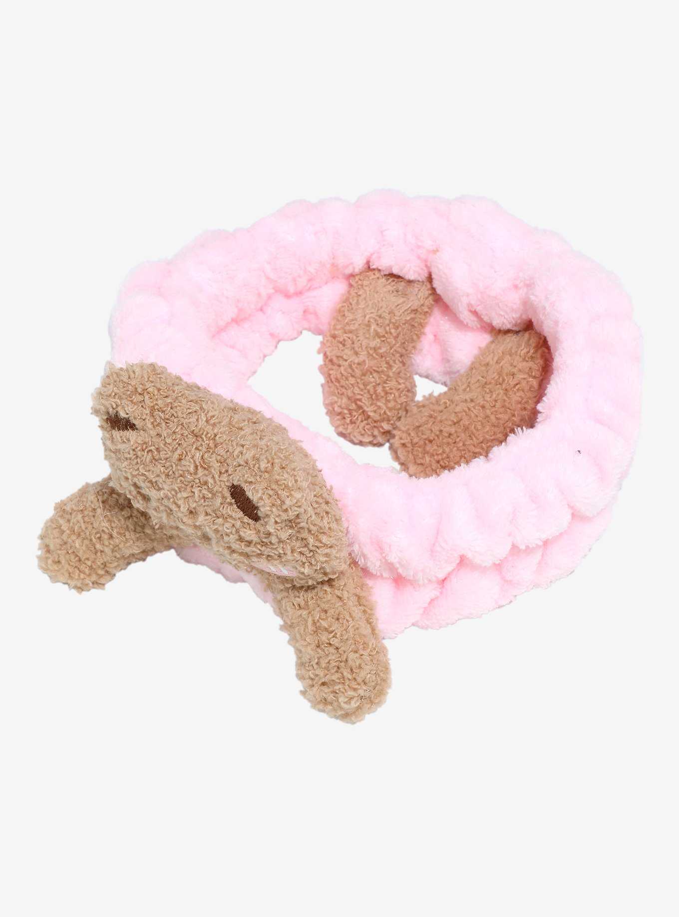 Fuzzy Teddy Bear Spa Headband, , hi-res