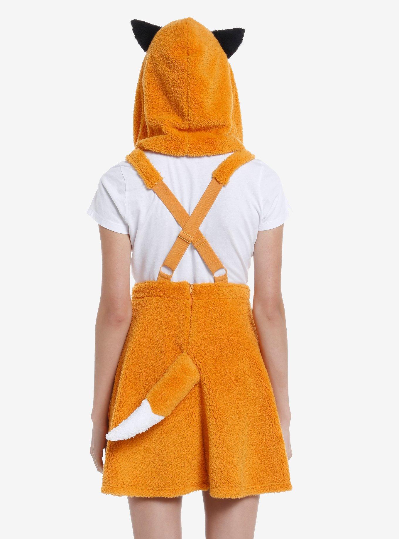 Fox Cosplay Hooded Skirtall, ORANGE, alternate