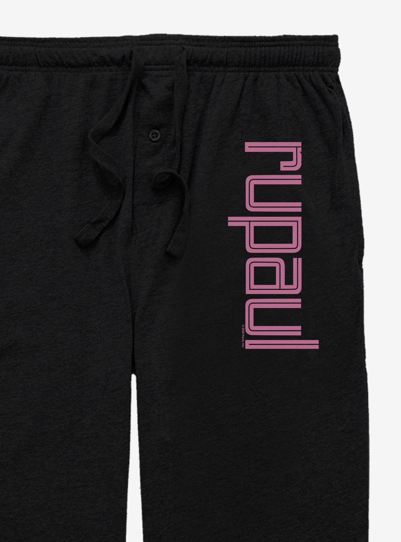 Ru Paul Logo Pajama Pants, BLACK, alternate