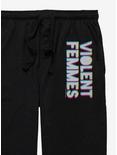 Violent Femmes Double Exposure Logo Pajama Pants, BLACK, alternate