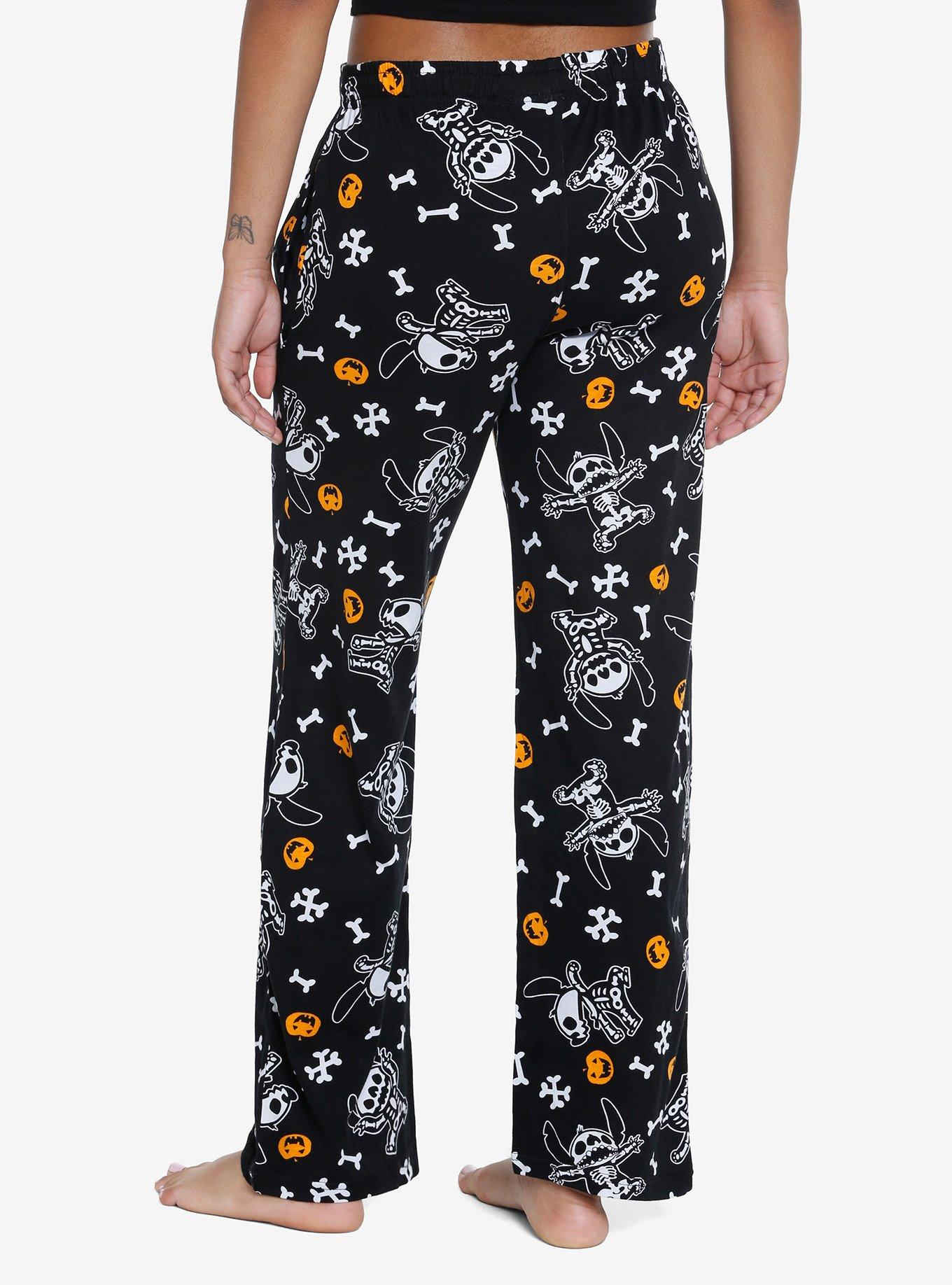 Disney Stitch Skeletons Lounge Pants, GREEN, alternate