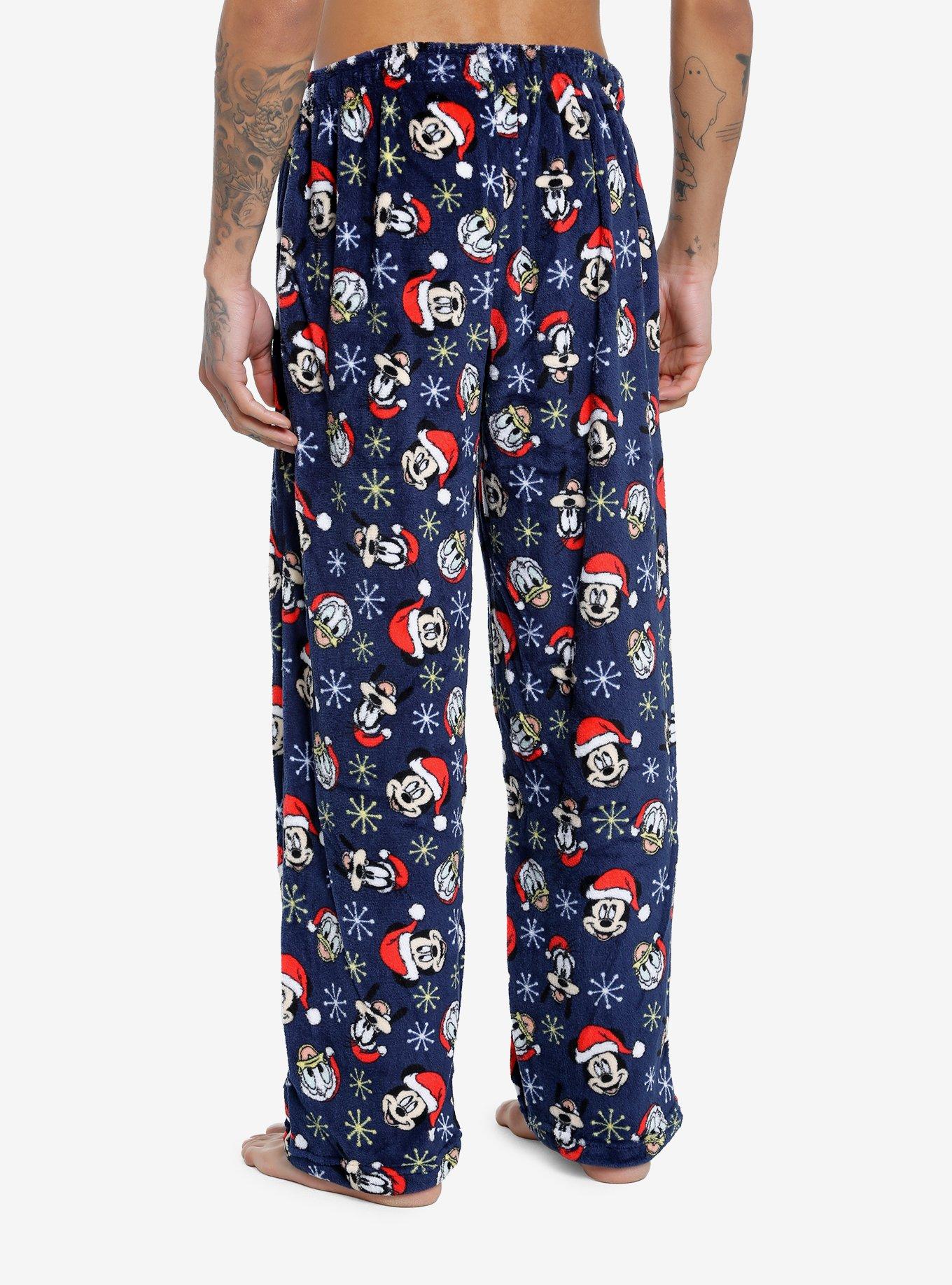 Disney Mickey Mouse And Friends Holiday Fuzzy Pajama Pants