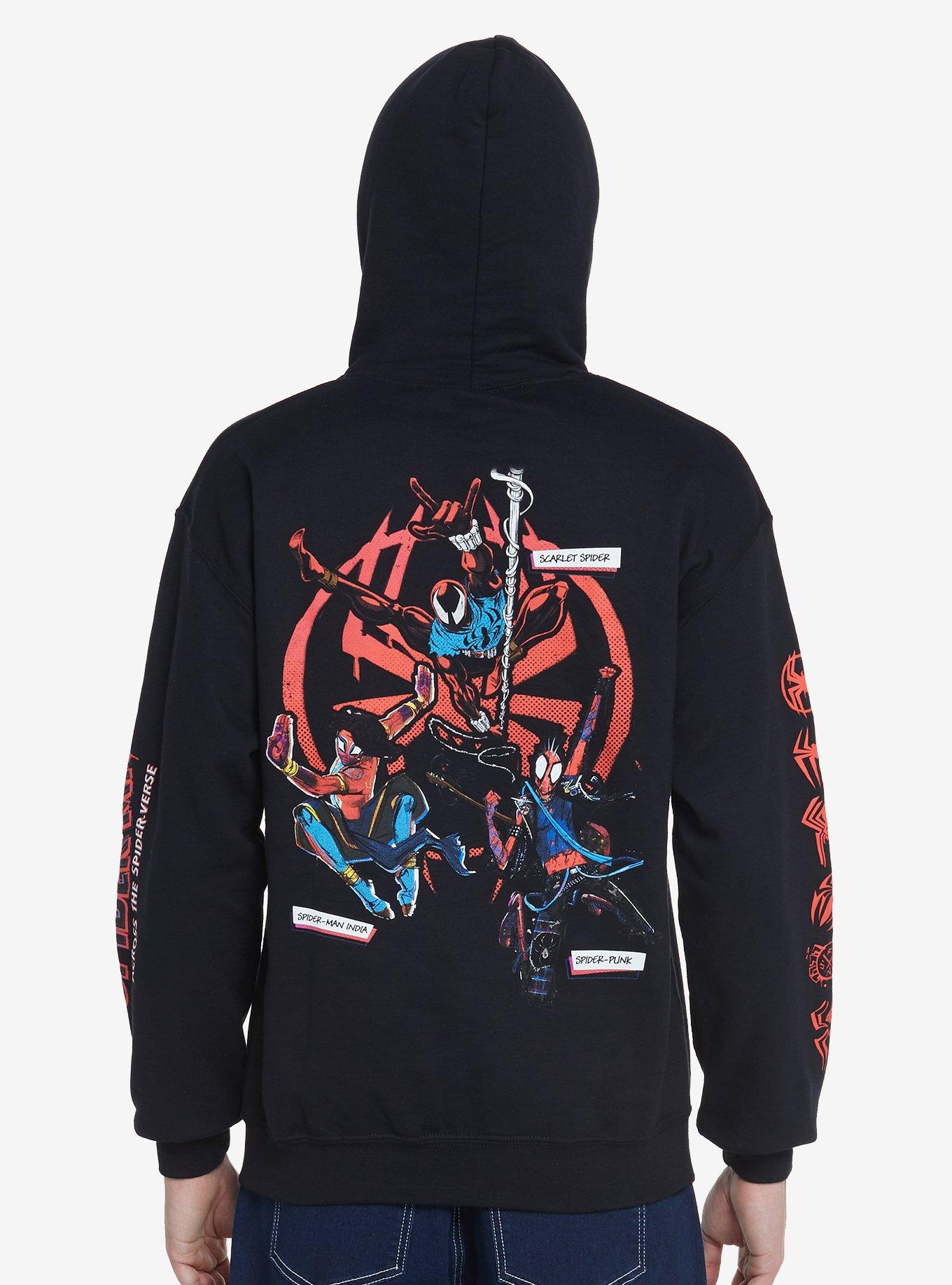 Marvel Spider-Man: Across The Spider-Verse Characters Hoodie, BLACK, alternate