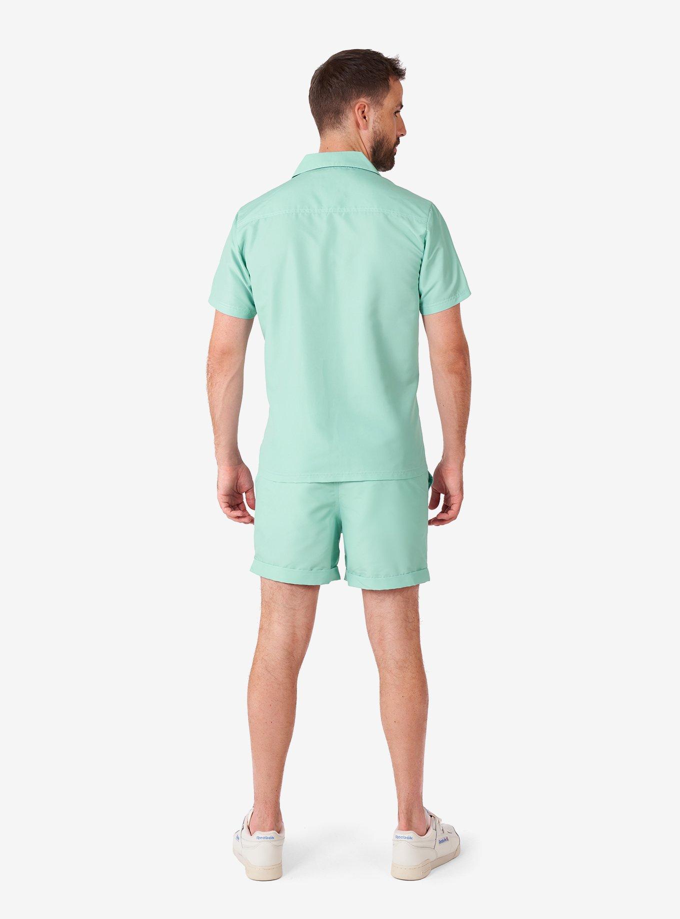 Magic Mint Summer Button-Up Shirt and Short