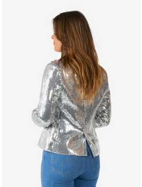 Sequins Silver Women's Blazer, , hi-res