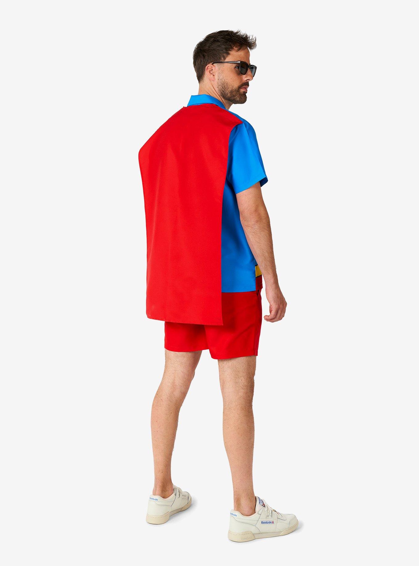 DC Comics Superman Button-Up Shirt and Short, MULTI, alternate