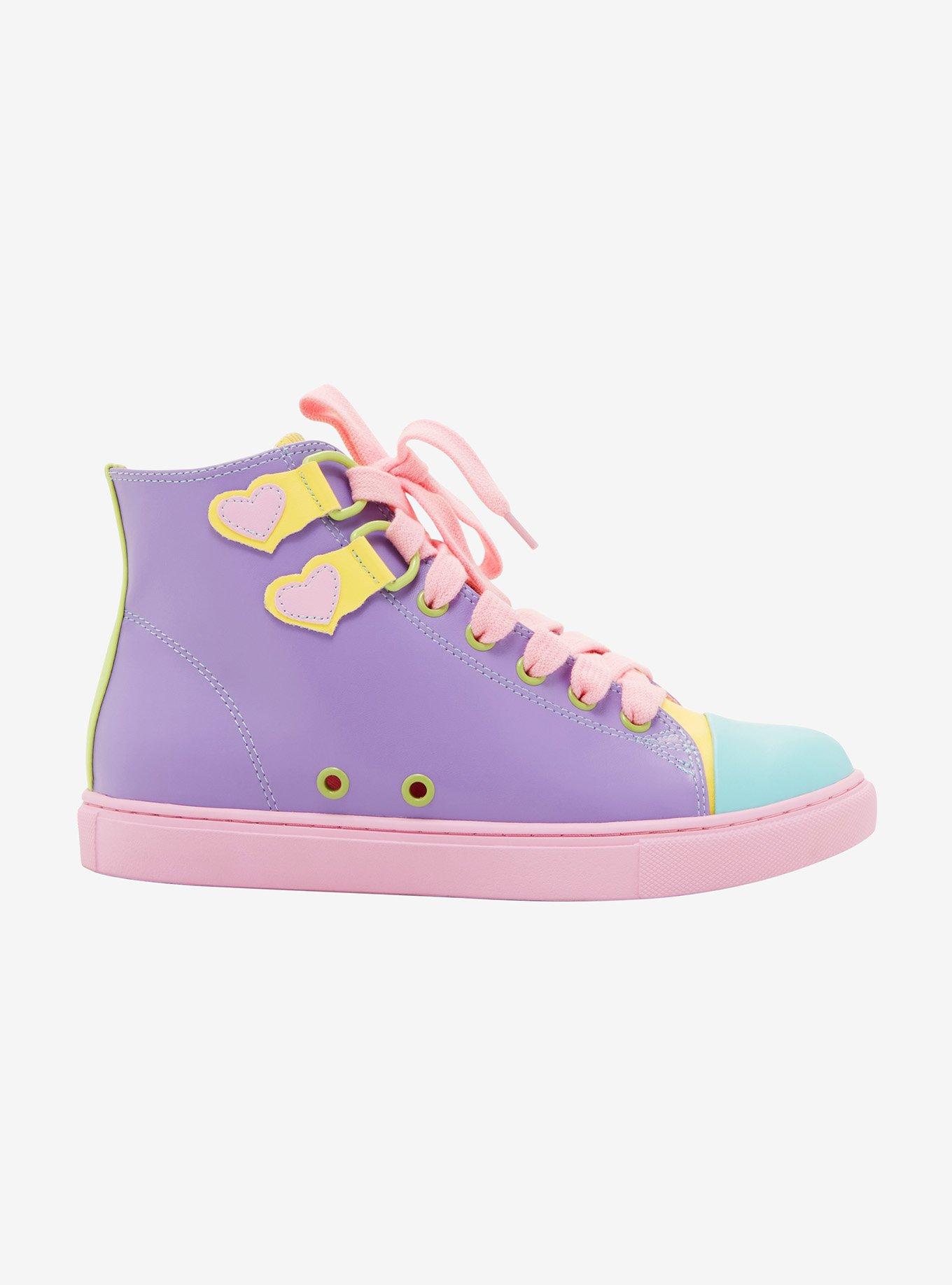 Strange Cvlt Pastel Hearts Hi-Top Sneakers, MULTI, alternate