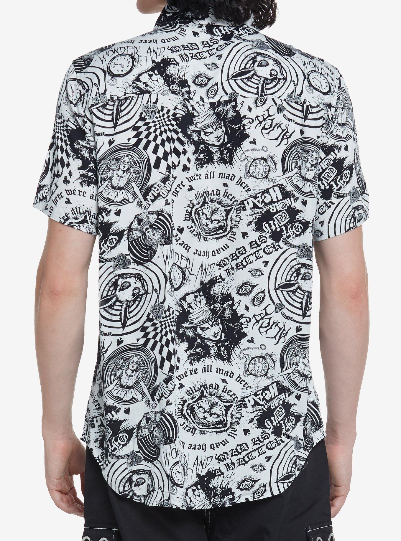 Dark Wonderland Woven Button-Up