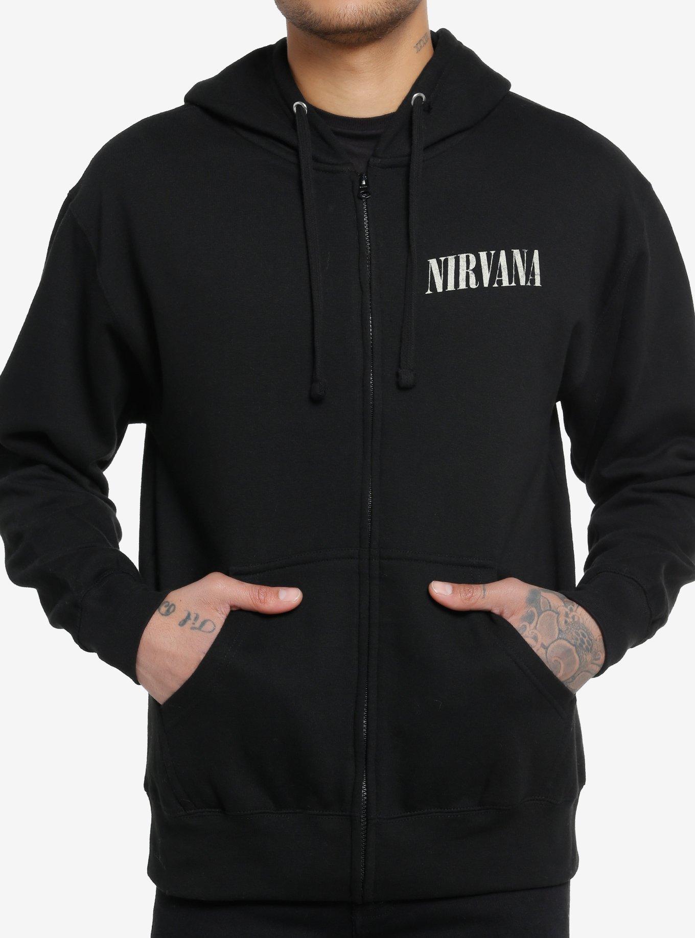 Nirvana In Utero Angel Grid Hoodie, BLACK, alternate