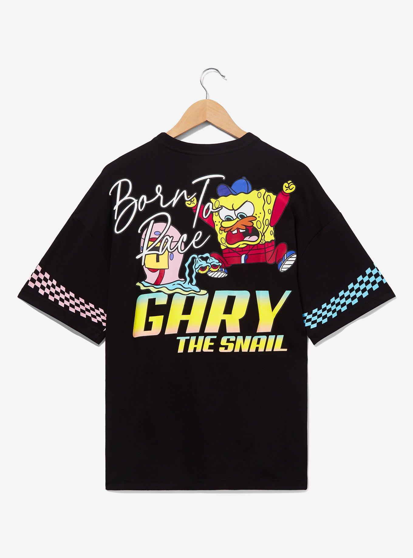 SpongeBob SquarePants Gary the Snail Racing T-Shirt - BoxLunch Exclusive, BLACK, alternate