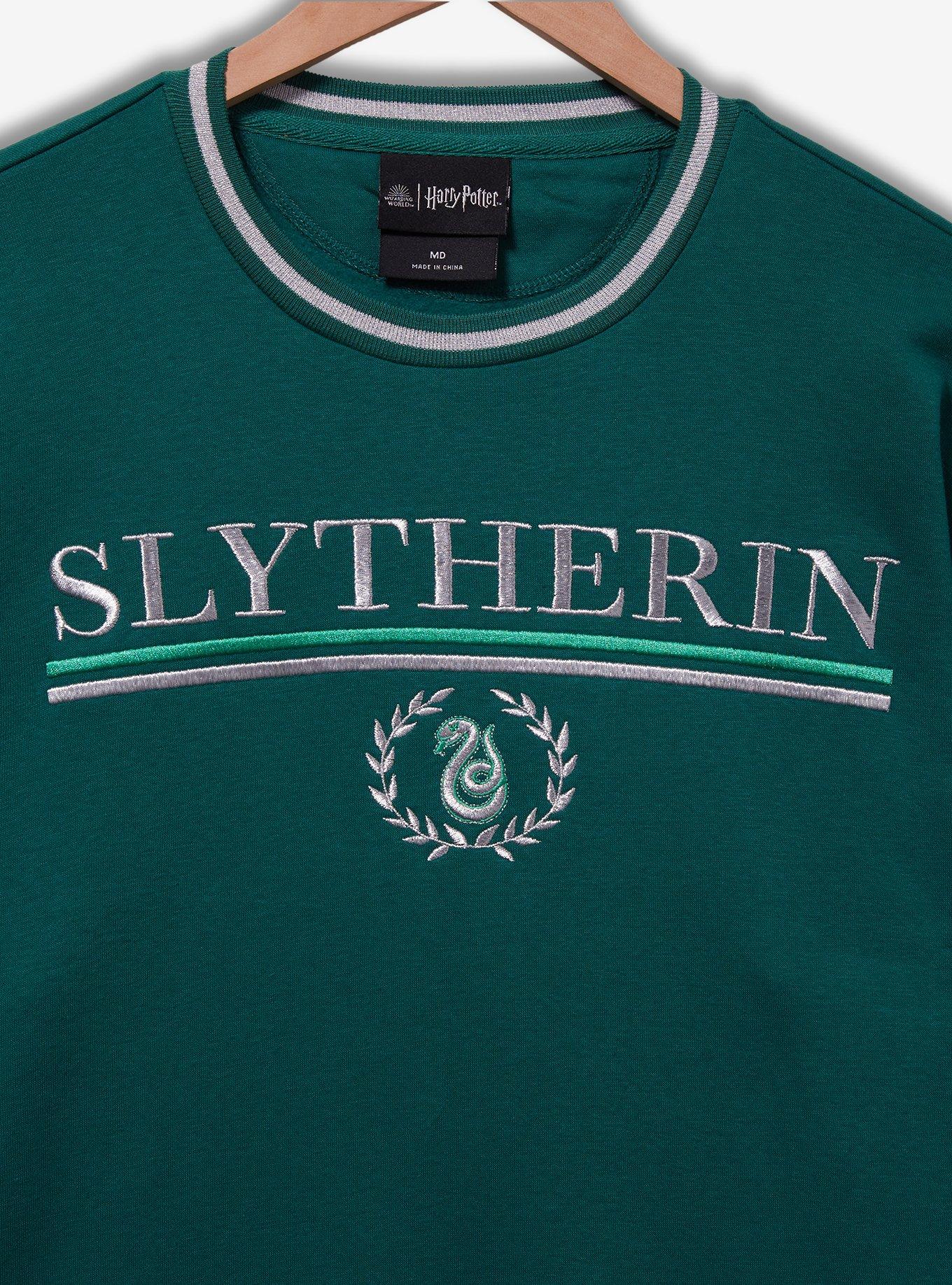 Harry Potter Slytherin House Emblem Crewneck - BoxLunch Exclusive, DARK GREEN, alternate
