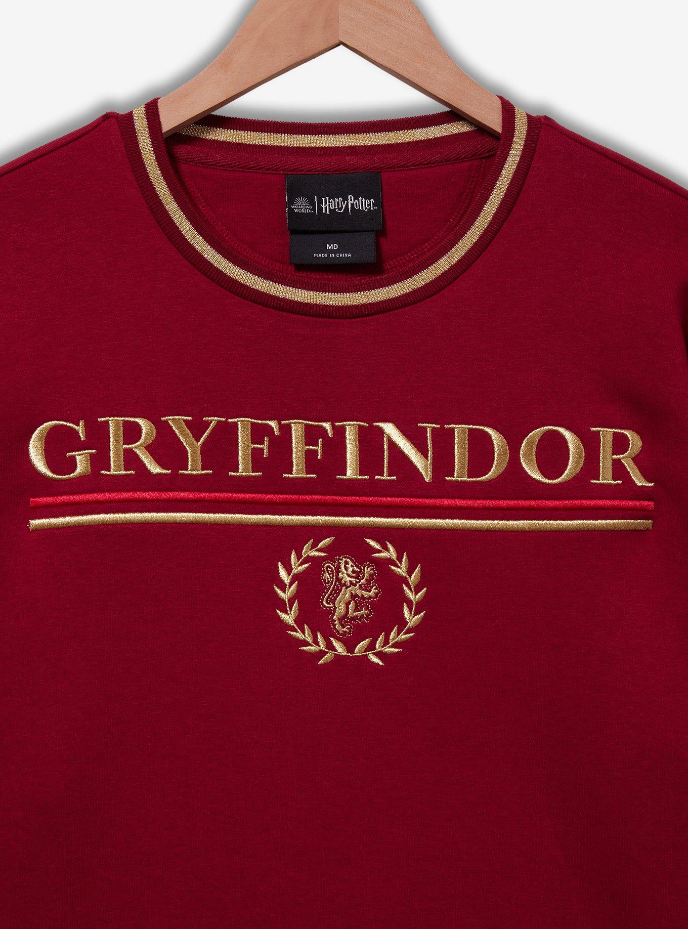 Harry Potter Gryffindor House Emblem Crewneck - BoxLunch Exclusve, DARK RED, alternate