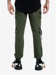 Olive Zipper Cargo Pocket Jogger Pants, OLIVE, alternate