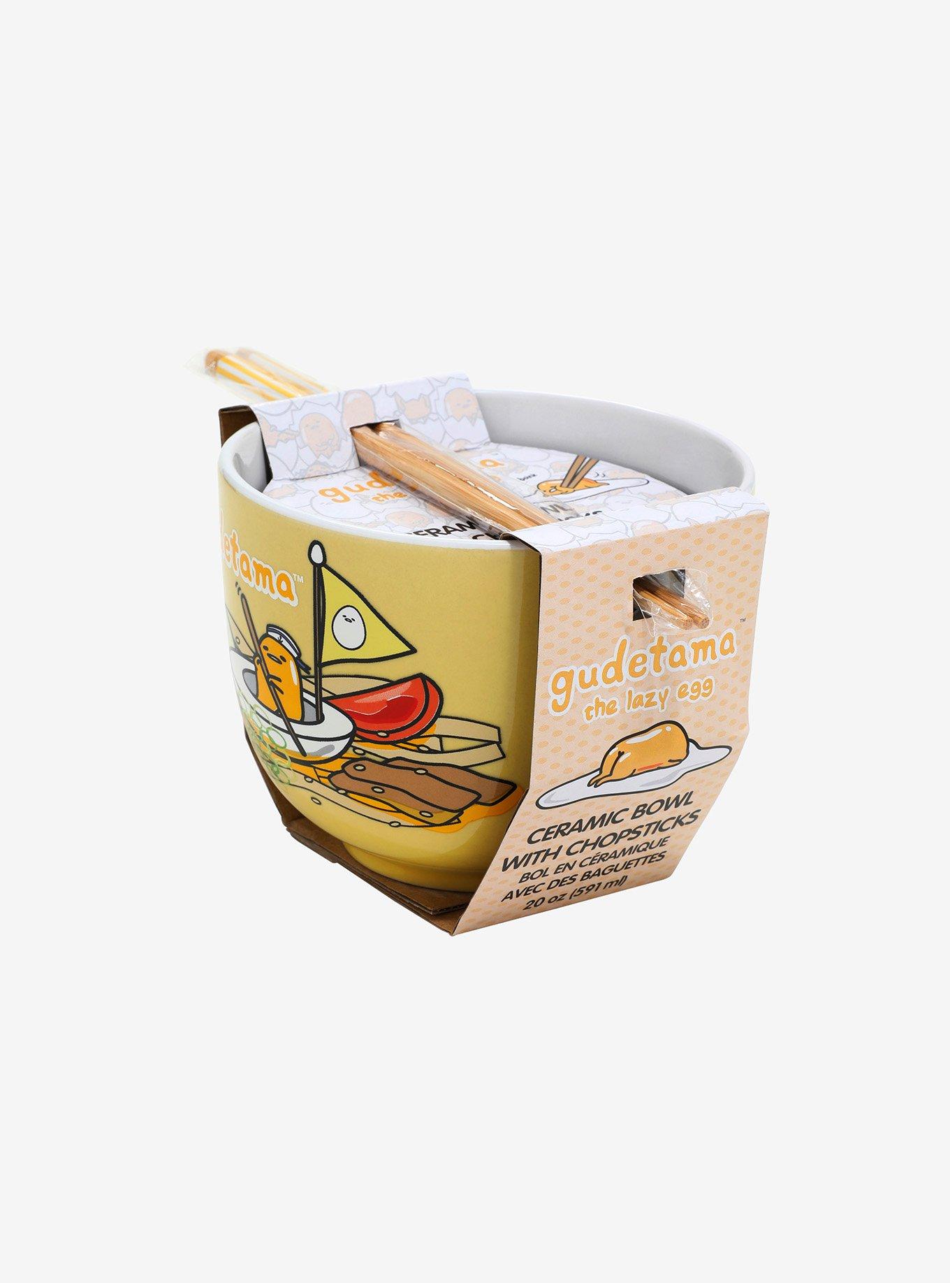Sanrio Gudetama Boat Ramen Bowl and Chopsticks, , alternate