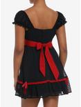 Social Collision Black & Red Bows Ruffle Mini Dress, RED, alternate