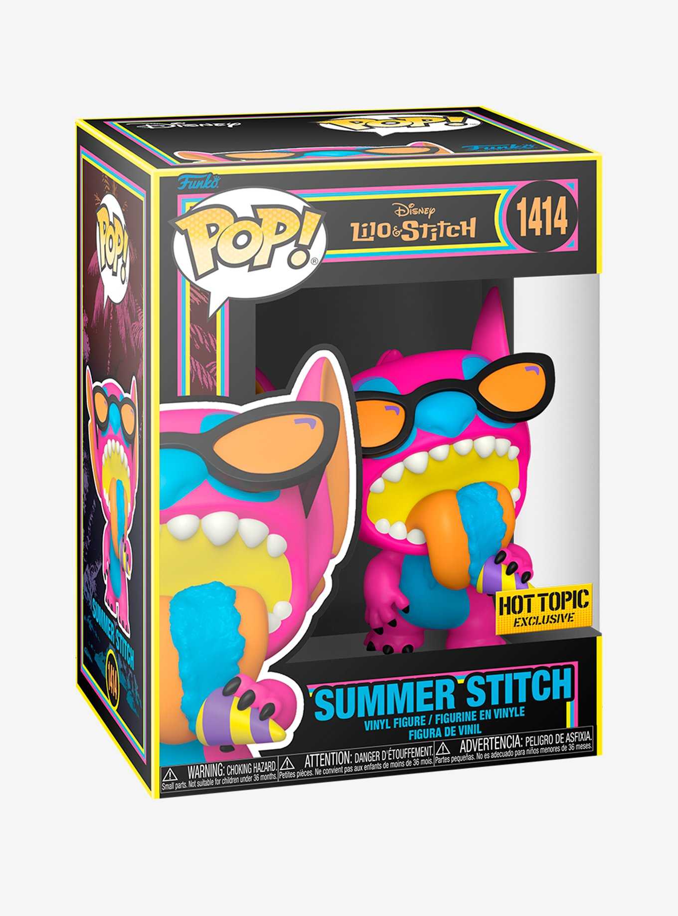 Funko Disney Lilo & Stitch Pop! Summer Stitch Blacklight Vinyl Figure Hot Topic Exclusive, , hi-res