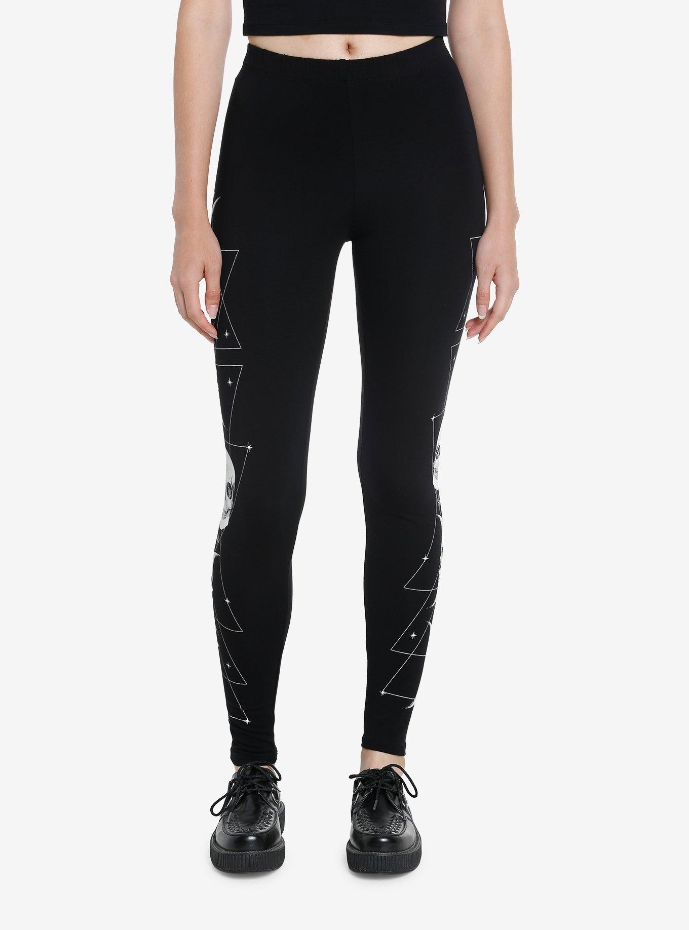 Social Collision Skull Moon Phase Leggings, , alternate