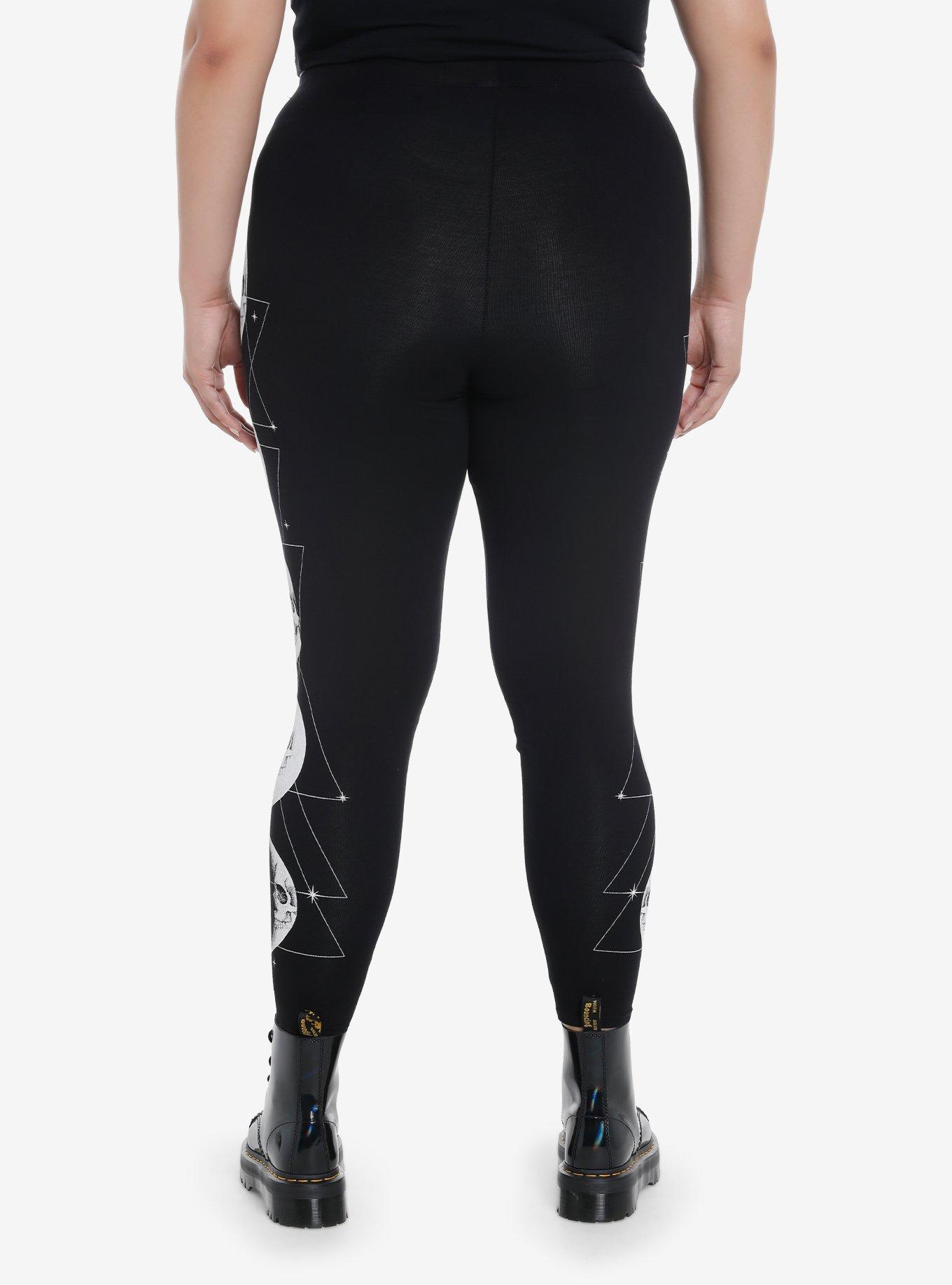 Skull Moon Phase Leggings Plus Size