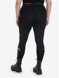 Social Collision Black Side Shredded Leggings Plus Size, BLACK, alternate