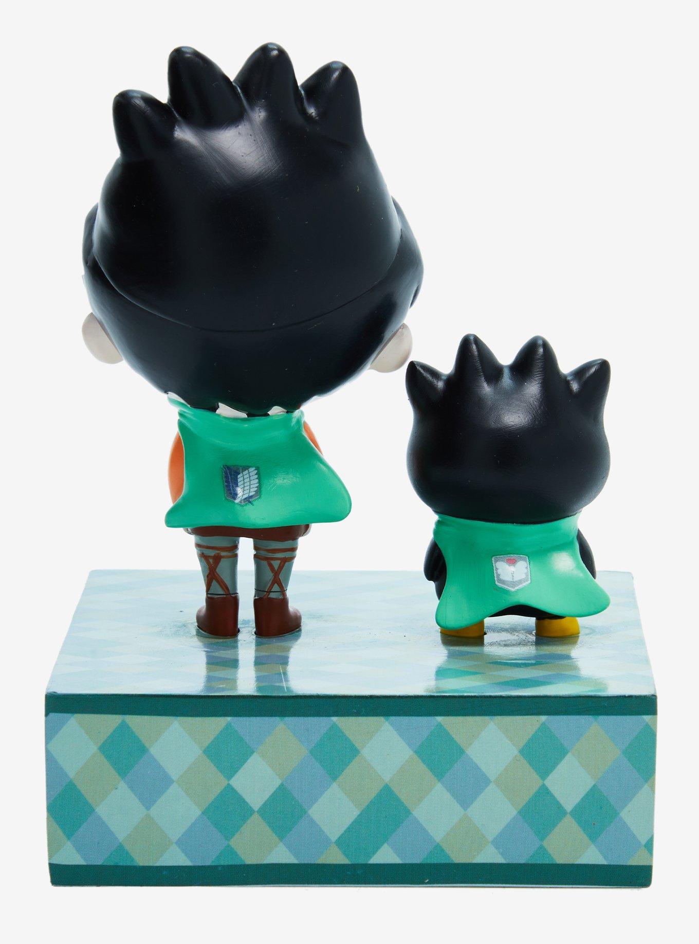 Sanrio Hello Kitty and Friends x Attack on Titan Badtz-Maru & Levi Paperweight Figure