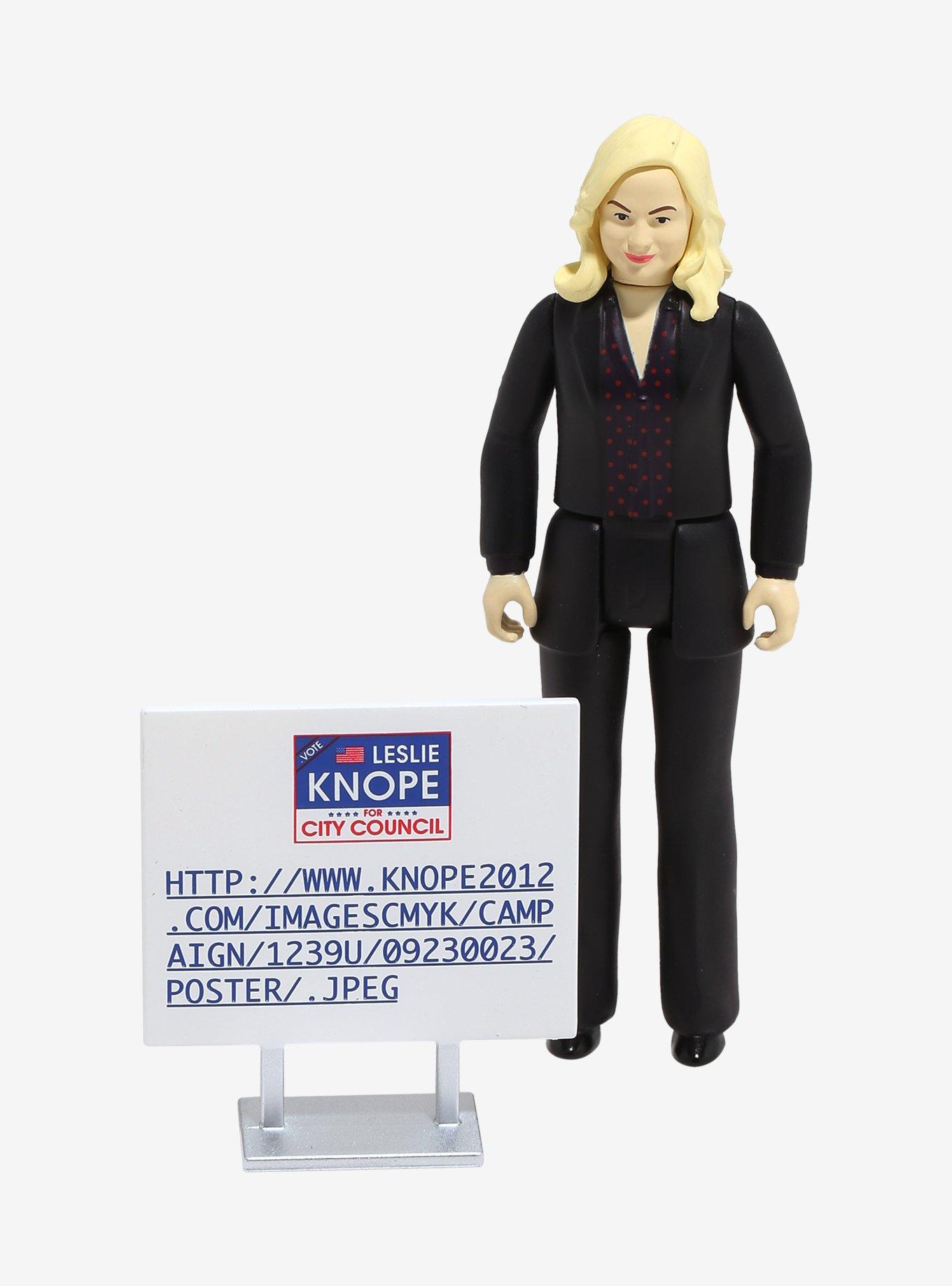 Super7 ReAction Parks and Recreation Leslie Knope (Campaign Trail) Vinyl Figure, , alternate