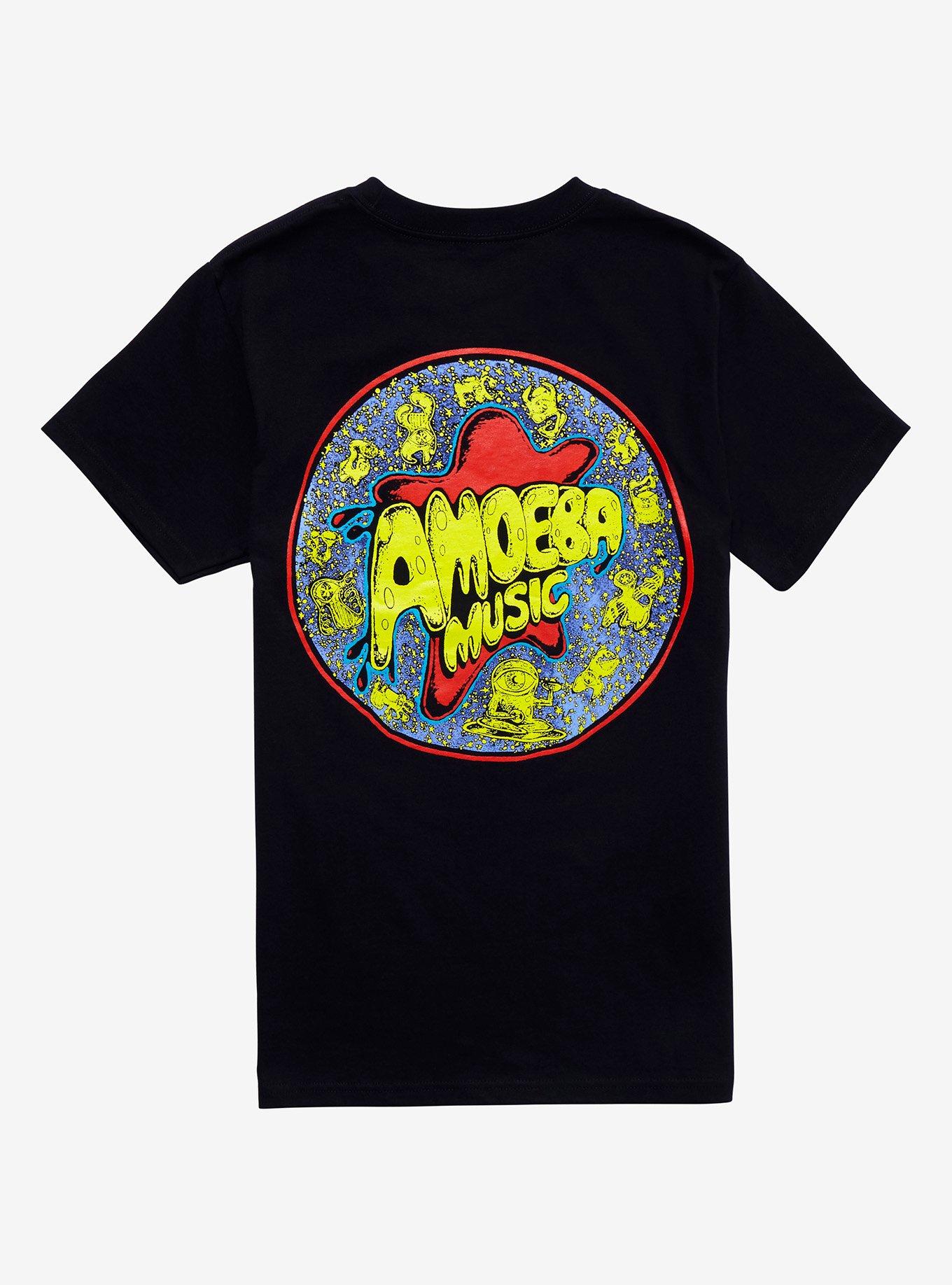 Amoeba Music Logo Boyfriend Fit Girls T-Shirt, BLACK, alternate