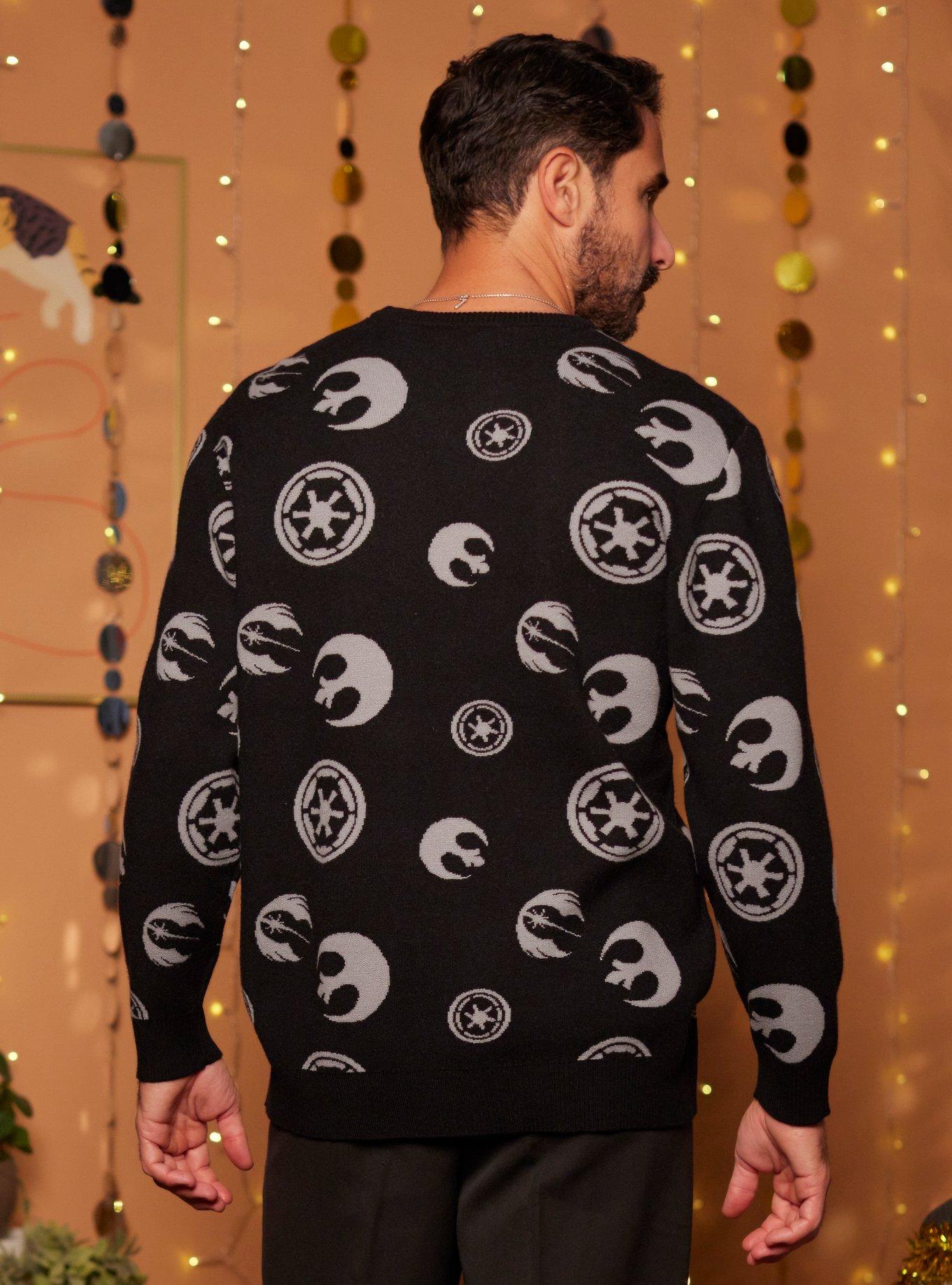 Our Universe Star Wars Icons Sweater Our Universe Exclusive, BLACK  GREY, alternate